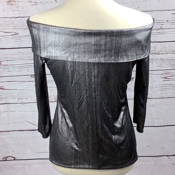 City Streets Silver Blouse - Picture 2 of 3